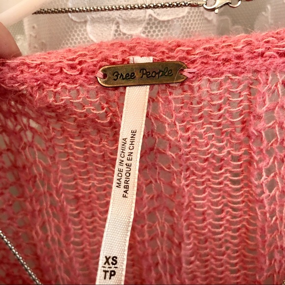 FREE PEOPLE * NWOT Pink Slouchy Bubble Sweater - Picture 6 of 10